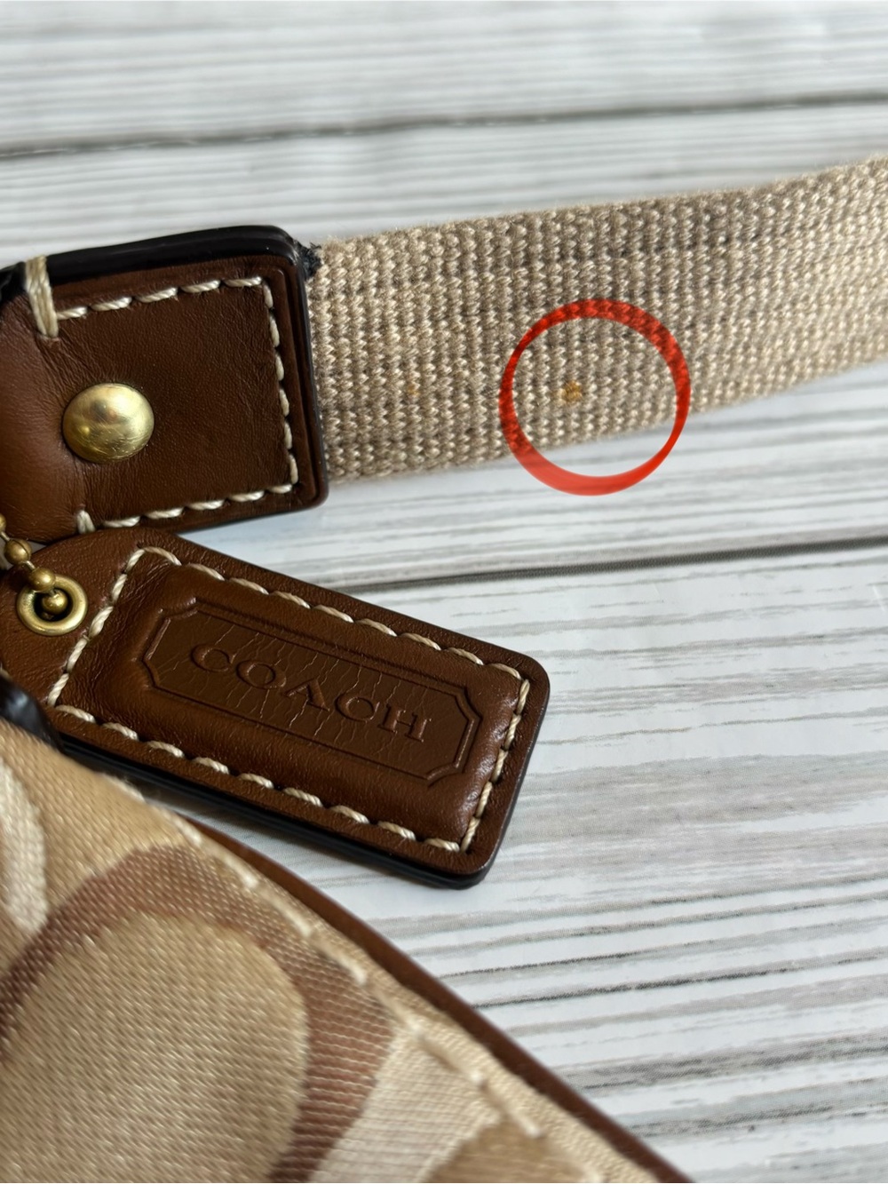 Coach Signature Canvas Crossbody Bag in Beige - Picture 10 of 13